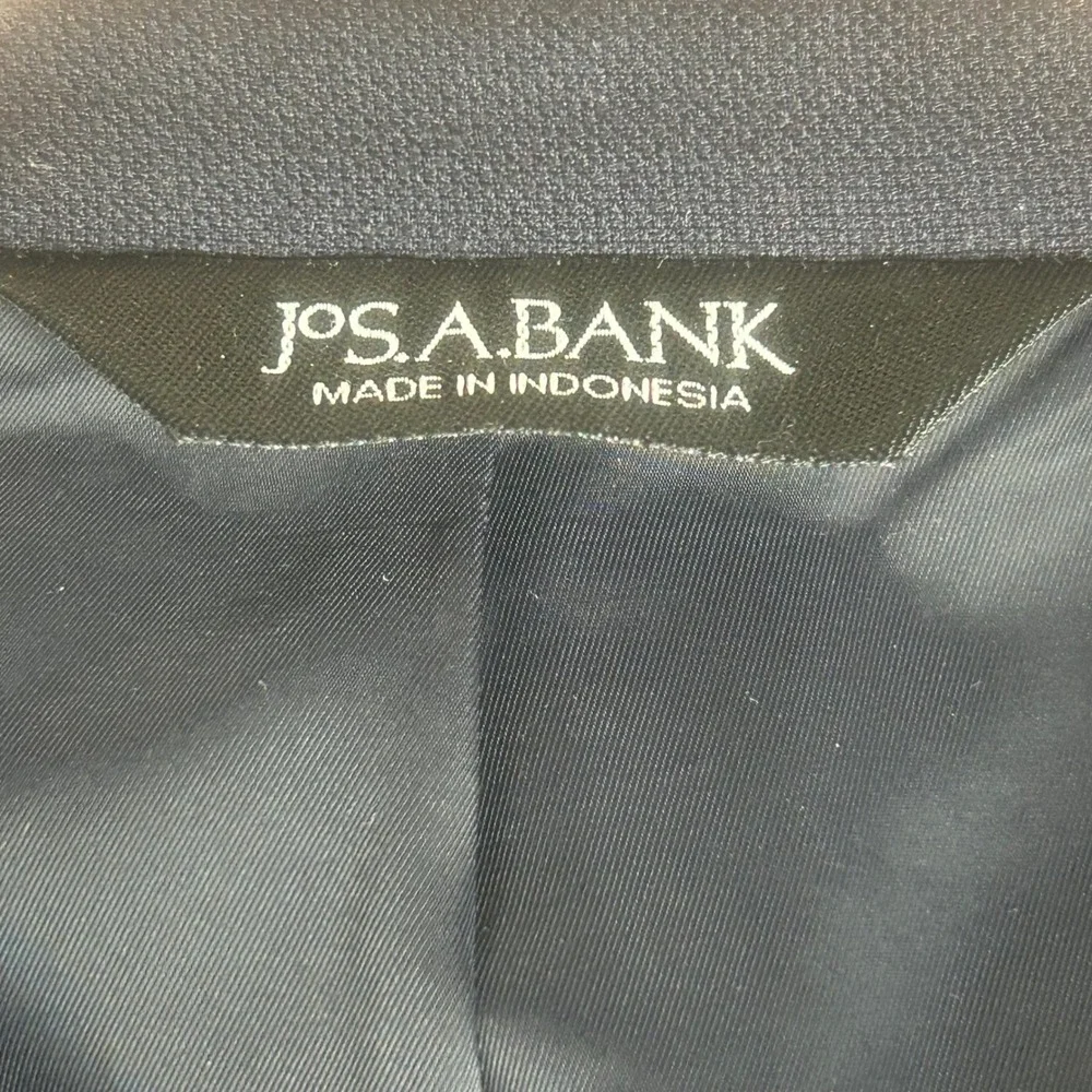 Jos A Bank 42 X-Long Wool Traveler‎ Utility Blazer Navy Blue Tailored Fit